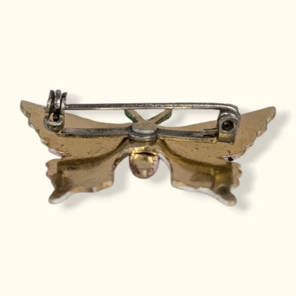 (2/$20) Vintage Sugared Butterfly Brooch - Picture 4 of 6